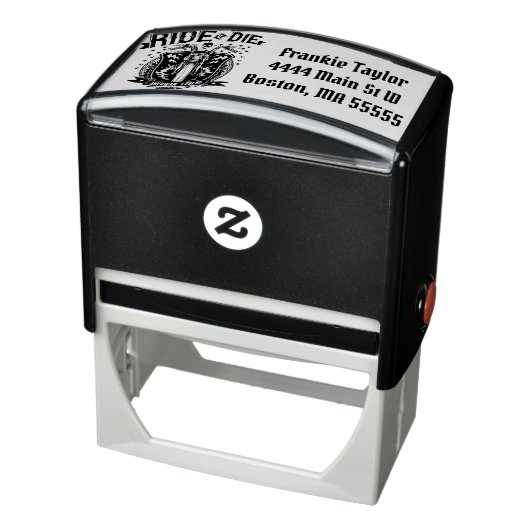 Ride of Die Biker Personalized Zelfinktende Stempel (Product)