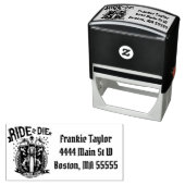 Ride of Die Biker Personalized Zelfinktende Stempel (In situ)