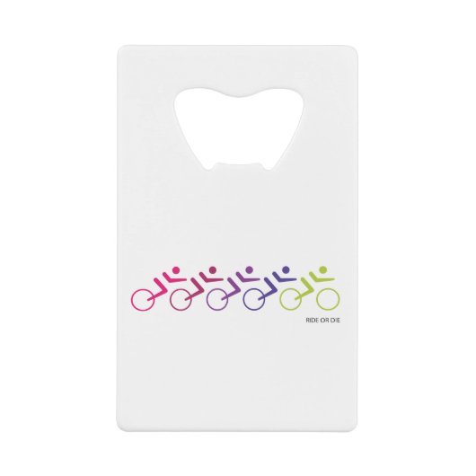 RIDE OF DIE VOOR groep cycli Creditkaart Flessenopener (Voorkant)
