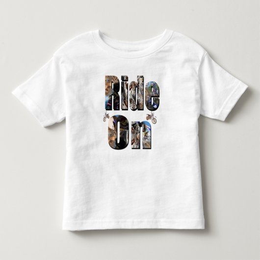 Ride On, Afbeelding Logo motorfiets Kinder Shirts (Voorkant)