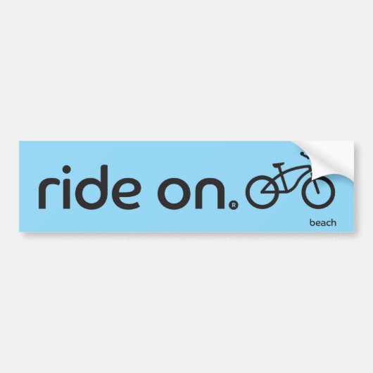 Ride On™ Beach Bumpersticker (Voorkant)