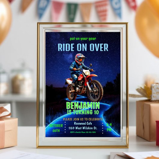 Ride on Over - Motorcross/Motorfiets Thema Verjaar Kaart