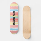 Ride op blauwe roze gele Waterverf strepen Persoonlijk Skateboard (Voorkant)