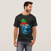 Ride op Mars selfie grappig uniek T-shirt (Voorkant volledig)