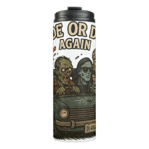 Ride Or Die Again Zombie Halloween Grappige Retro Thermosbeker