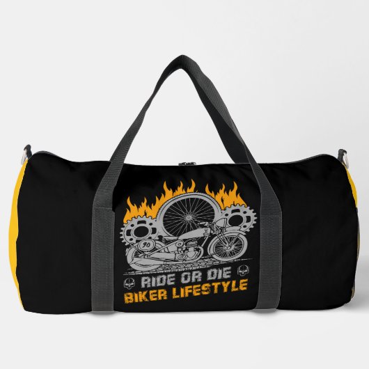 Ride Or Die Biker Levensstijl Plunjezak (Voorkant)