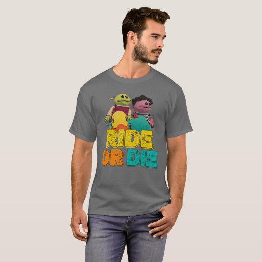 Ride or Die - Grappig Mona Nanalan met Matthew T-shirt (Voorkant volledig)