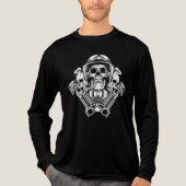 Ride or Die Schedelmotor Tri-Blend Shirt (Voorkant volledig)