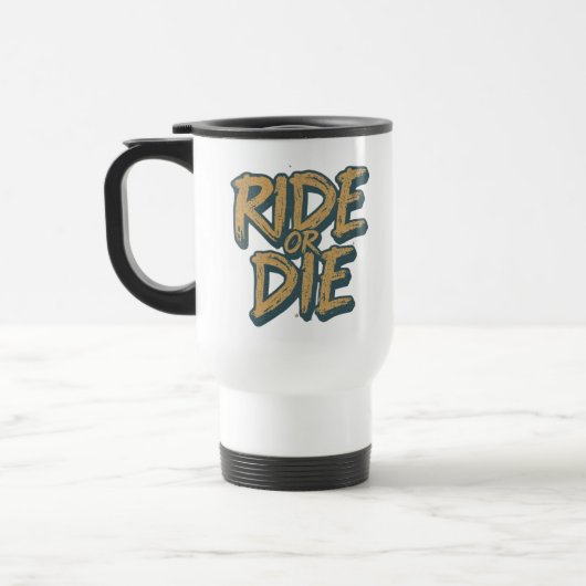 Ride Or Die Skater Skeleton -Skateboarding Graphic Reisbeker (Links)