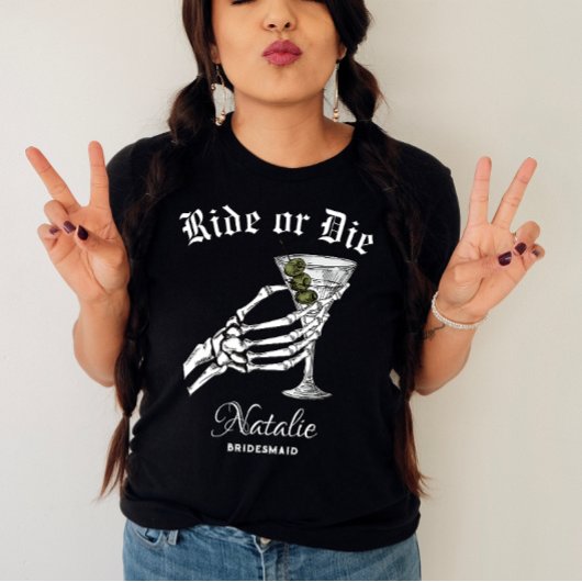 Ride Or Die Tot de Dood Ons Scheidt vrijgezellenfe T-shirt