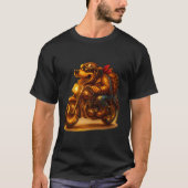 Ride or Roar – Biker Bear Cartoon T-Shirt (Voorkant)