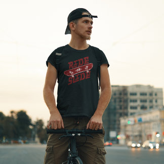 Ride or Slide Skateboard Streetwear Grafische T-sh T-shirt