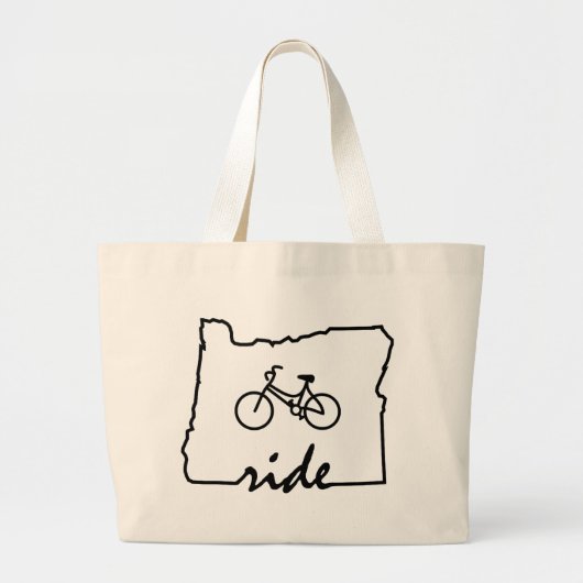 Ride Oregon (fietsen) Grote Tote Bag (Voorkant)