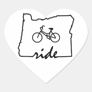 Ride Oregon (fietsen) Hart Sticker