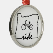 Ride Oregon (fietsen) Metalen Ornament (Rechts)