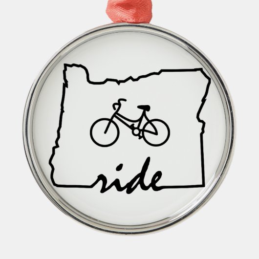 Ride Oregon (fietsen) Metalen Ornament (Voorkant)