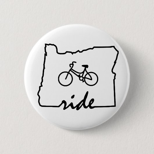 Ride Oregon (fietsen) Ronde Button 5,7 Cm (Voorkant)