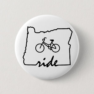 Ride Oregon (fietsen) Ronde Button 5,7 Cm