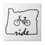 Ride Oregon (fietsen) Tegeltje<br><div class="desc">Oregon heeft het allemaal voor fietsers,  van touring of mountainbiking tot de fietsvriendelijke stad in Amerika (Portland). Show je liefde voor fietsen in Oregon!</div>