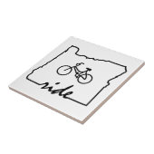 Ride Oregon (fietsen) Tegeltje (Zijkant)