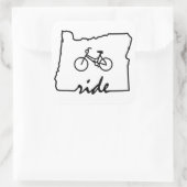 Ride Oregon (fietsen) Vierkante Sticker (Tas)