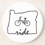 Ride Oregon (fietsen) Zandsteen Onderzetter<br><div class="desc">Oregon heeft het allemaal voor fietsers,  van touring of mountainbiking tot de fietsvriendelijke stad in Amerika (Portland). Show je liefde voor fietsen in Oregon!</div>