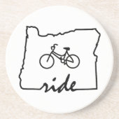 Ride Oregon (fietsen) Zandsteen Onderzetter (Voorkant)