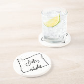 Ride Oregon (fietsen) Zandsteen Onderzetter (Zijkant)