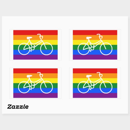 Ride Pride Cycling Rechthoekige Sticker (Vel)