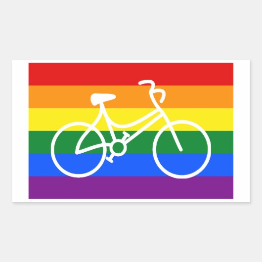 Ride Pride Cycling Rechthoekige Sticker (Voorkant)