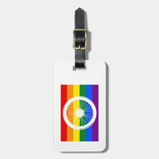 Ride Pride Cycling Wheel Bagagelabel (Voorkant verticaal)