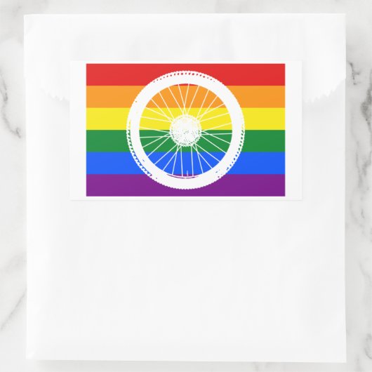 Ride Pride Cycling Wheel Rechthoekige Sticker (Tas)