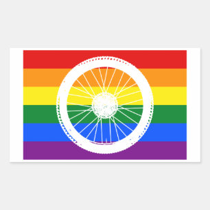 Ride Pride Cycling Wheel Rechthoekige Sticker
