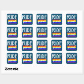 Ride Proud Cycling Vierkante Sticker (Vel)