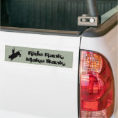 Ride Rank Bull Riding Rodeo Cowboy Up Bumpersticker (Op Truck)