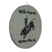 Ride Rank Bull Riding Rodeo Cowboy Up Dartbord (Voorkant Links)