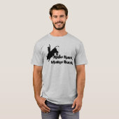 Ride Rank Bull Riding Rodeo Cowboy Up T-shirt (Voorkant volledig)