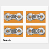 Ride Rechthoekige Sticker (Vel)