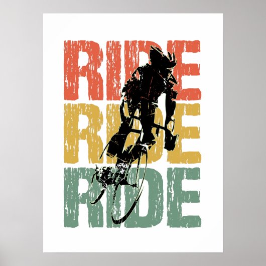 Ride Ride  fietsenrol Poster (Voorkant)
