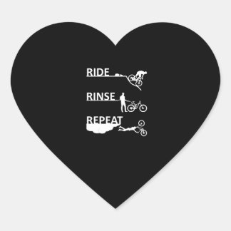 Ride Rinse Repat Funny Mountain Bike Hart Sticker