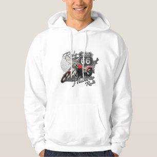 Ride Route 66,  Motorcycle Hooded Sweatshirt