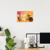 Ride Route 66 Poster (Thuiskantoor)