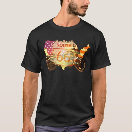 Ride Route 66 T-shirt (Voorkant)
