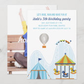 Ride, Run en plezier verjaardagsfeestje uitnodigin Kaart (Voorkant / Achterkant)