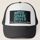 Ride Share Driver Rideshare Driving Gepersonalisee Trucker Pet (Voorkant)