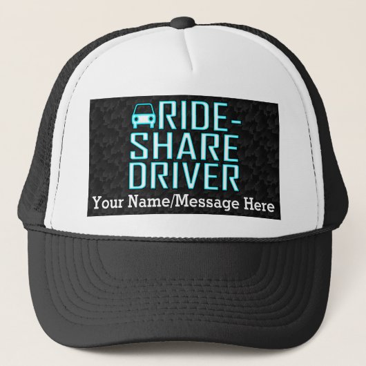 Ride Share Driver Rideshare Driving Gepersonalisee Trucker Pet (Voorkant)