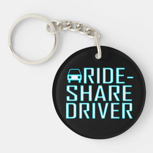 Ride Share Driving Uber Driver Rideshare Sleutelhanger (Voorkant)