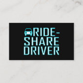 Ride Share Driving Uber Driver Rideshare Visitekaartje (Achterkant)