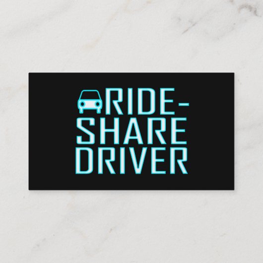 Ride Share Driving Uber Driver Rideshare Visitekaartje (Achterkant)