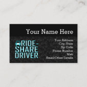 Ride Share Driving Uber Driver Rideshare Visitekaartje (Voorkant)